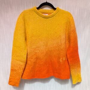 ERL Orange Gradient Mohair-blend Crewneck Unisex Sweater, size S